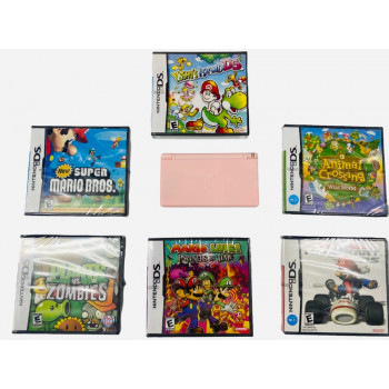 DS Lite Pink New Nintendo DS Lite Coral Pink Bundle - DS Consoles Game New Nintendo DS Lite Coral Pink - Bundle