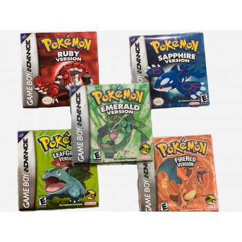 Gameboy Advance Pokemon Games All GBA Pokemon w/Boxes - Gameboy Advance Games Game All GBA Pokemon w/Boxes