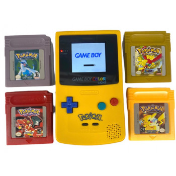 Gameboy Color Pokemon Limited Edition w/ Upgraded Backlit Screen Bundle - Gameboy Color Pokemon Limited Edition w/ Upgraded Backlit Screen Bundle