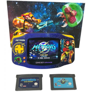 Metroid Gameboy Advance Console w/Brightest IPS V3 Bundle - Nintendo Handheld Systems - Metroid Gameboy Advance Console w/Brightest IPS V3 Bundle