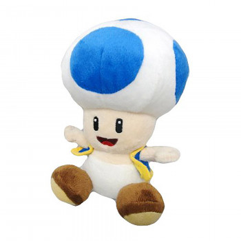 Plush Super Mario Blue Toad 7" Blue Toad Plushy