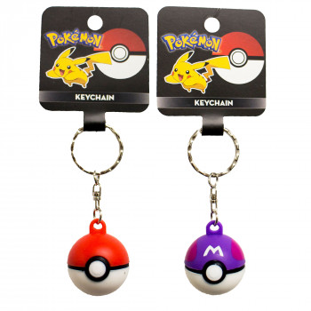 Toy - Pokemon - Pokeball Keychain - 48 pc Assortment