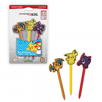 3DSXL Pokemon Stylus & Game Traveler Essentials 3 Pack