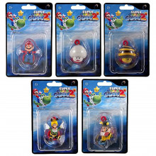 Toy - Mario Galaxy 2 - Key Chains - Wave 1 - 24 Pack (8 Bee Mario, 6 Bee Luigi, 6 Flying Mario, 2 Bee Mushroom, 2 Boo Mushroom) (Nintendo-L)