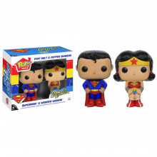 Novelty - POP - Salt N' Pepper Shakers - Superman and Wonder Woma