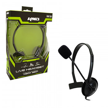 Xbox 360 XBOX Live Chat Headset w/ Mic - Black Small