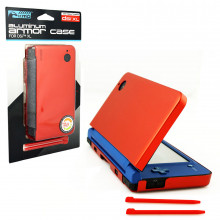 DSI XL Fire Red Aluminum Armor Case&Dual Stylus Set