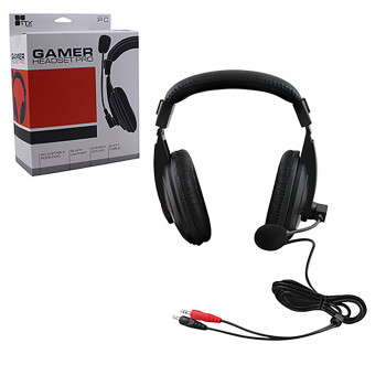 Good PC Headset w/Adjustable Boom Mic in Black (TTX TECH)