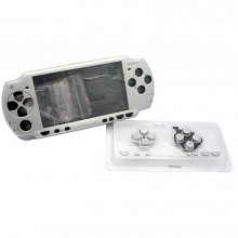 PSP 2000 - Repair Part - Full Housing Shell - Silver (Third Party)