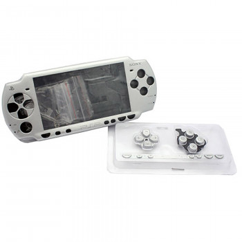 PSP 2000 - Repair Part - Full Housing Shell - Silver (Third Party)