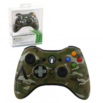 Xbox 360 Controller Wireless Camo Limited Edition Green Microsoft - Xbox 360 Game Controller - Wireless - Camo - Limited Edition - Green (Microsoft)