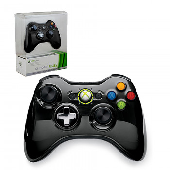 Xbox 360 Controller Wireless Chrome Limited Edition Black Microsoft - Xbox 360 Controller - Wireless - Chrome - Limited Edition - Black (Microsoft)