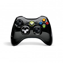 Xbox 360 - Controller - Wireless - Refurbished - Chrome Black (Microsoft)