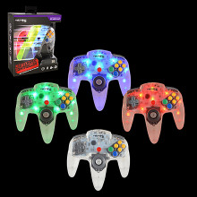 PC - Controller - Wired - N64 Style - USB Controller for PC&MAC - Blue/Red/Green LED - On-Off Switch (Retrolink)