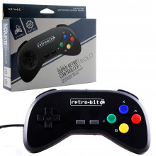 SNES - Controller - Wired - Super Retro RDP - Single Pack - Black (Retro-Bit)