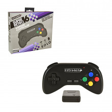 SNES - Controller - Wireless - Super Retro Controller - Solo Pack - Black (Retro-Bit)