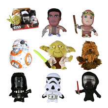 Toy - Super Deformed Plush - Star Wars: The Force Awakens - 12 pc CDU (Darth (1) Yoda ( 2) Chewbacca ( 2) Stormtrooper ( 1) Rey ( 1) Finn (1) BB-8 (2) Kylo Ren (2))