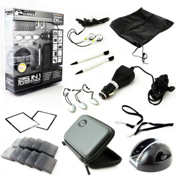 DS Lite Accessories Kit Bundle 25 Accessories in 1 Kit in Black