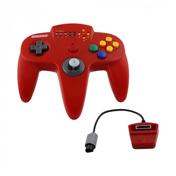 N64 Controller Wireless Turbo Red retro-bit - N64 Controller Wireless Turbo Red (retro-bit) for General Gaming Console