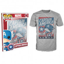 Novelty Funko T-shirt Pop Size Small Captain America Fight For Justice - General Gaming Game Novelty Funko T-shirt Pop Size Small Captain America Fight For Justice