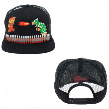 Novelty Hats Nintendo Super Mario Black Trucker - Novelty Hats Nintendo Super Mario Black Trucker