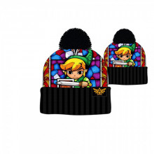 Novelty Hats Nintendo Zelda Stain Glass Pom Beanie - Novelty Hats Nintendo Zelda Stain Glass Pom Beanie for General Gaming Console