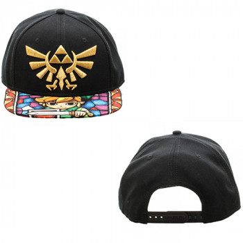 Novelty Hats Nintendo Zelda Stain Glass Snapback - Novelty Hats Nintendo Zelda Stain Glass Snapback