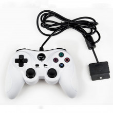 PS2 - Controller - Wired - New - Similar functions of DualShock 2 - White (TTX Tech)