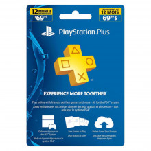 PS4 - PlayStation Plus Subscription Card - PSN Live - 12 Month Membership - PS4/PS3/PSVita Compatible (Sony)