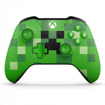 Xbox One S Controller Wireless 3.5mm Minecraft Creeper Microsoft - Controller - Wireless - 3.5mm - Minecraft Creeper (Microsoft) Xbox One S for Xbox One