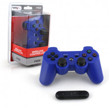 PS3 Blue Wireless Controller 2.4 GhZ Blue Playstation 3 - PS3 Blue Wireless Controller 2.4 GhZ Blue Playstation 3 for General Gaming Console