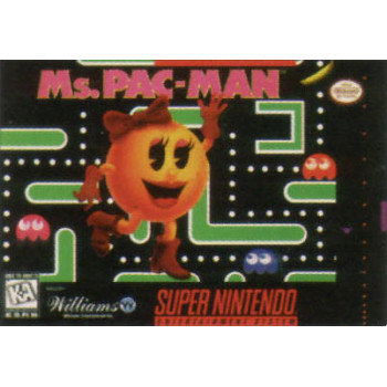 Super Nintendo Ms. Pac-Man SNES Ms Pacman - Super Nintendo Ms. Pac-Man. For Super Nintendo SNES Ms Pacman