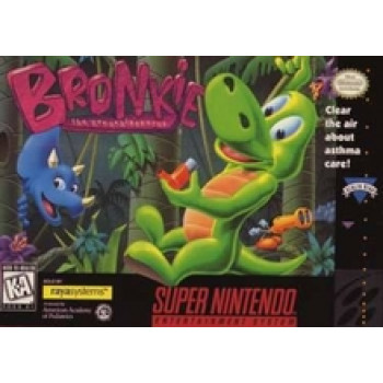 Super Nintendo Bronkie The Bronchiasaurus SNES Game Only - Super Nintendo Bronkie The Bronchiasaurus SNES - Game Only