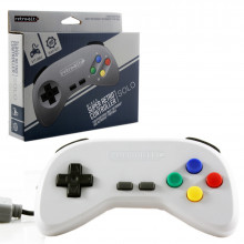 SNES Wired Controller Pad Single Pack Grey Super Nintendo Replacement Controller - General Gaming Game SNES Wired Controller Pad Single Pack Grey Super Nintendo Replacement Controller