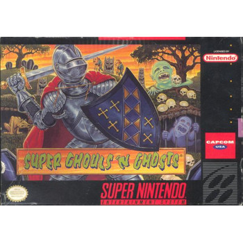 Super Nintendo Super Ghouls 'N Ghosts SNES Box With Insert - Super Nintendo Super Ghouls 'N Ghosts. For Super Nintendo SNES - Box With Insert