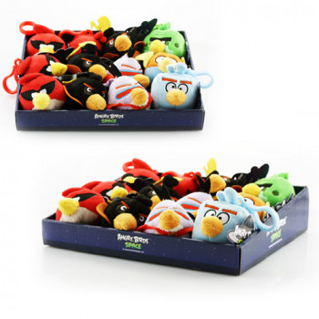 Toy Angry Bird Space Plush Backpack Clips 12pc Set Assorted 4 Red Bird 3 Black Bird 1 Green Bird 1 Blue Bird 1 Ice Bird & 2 Purple Bird Pdq - General Gaming - Toy Angry Bird Space Plush Backpack Clips 12pc Set Assorted (4 Red Bird 3 Black Bird 1 Green Bir