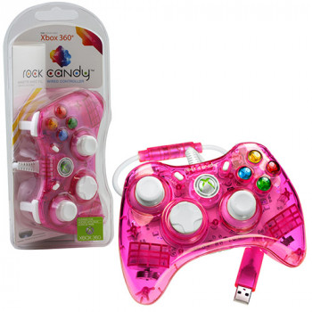 Xbox 360 Pink Rock Candy Controller by PDP - Xbox 360 Pink Rock Candy Controller by PDP for General Gaming