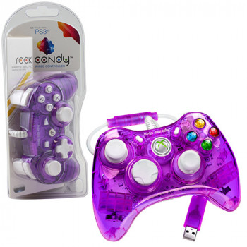 Xbox 360 Rock Candy Purple Controller by PDP - Xbox 360 Rock Candy Purple Controller by PDP for General Gaming