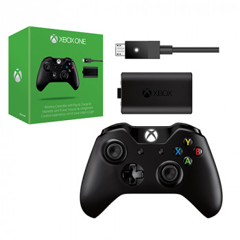 XBOX One Wireless Controller w/ Play & Charge Kit Black by Microsoft - XBOX One Wireless Controller w/ Play & Charge Kit Black by Microsoft. For General Gaming XBOX One Wireless Controller w/ Play & Charge Kit Black by Microsoft