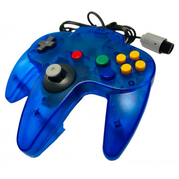 N64 Controller in Clear Blue Nintendo 64 Transparent Blue Control Pad* - N64 Controller in Clear Blue Nintendo 64 Transparent Blue Control Pad* for Nintendo 64 Console