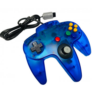 N64 Controller in Clear Blue Nintendo 64 Transparent Blue Control Pad* - N64 Controller in Clear Blue Nintendo 64 Transparent Blue Control Pad* for Nintendo 64 Console