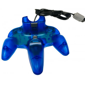 N64 Controller in Clear Blue Nintendo 64 Transparent Blue Control Pad* - N64 Controller in Clear Blue Nintendo 64 Transparent Blue Control Pad* for Nintendo 64 Console