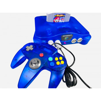 Blue N64 Console Blue Nintendo 64 Complete - Nintendo 64 Game Blue Nintendo 64 Complete