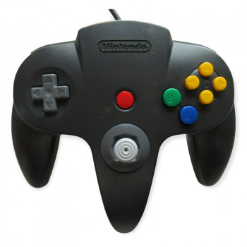 Genuine N64 Official Brand Nintendo 64 Controller Black - Nintendo 64 Game Black