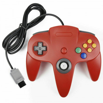 Original Nintendo 64 Controller Red N64 Style Controller Red - Nintendo 64 Controllers - N64 Controllers - N64 Controller Pads Game N64 Style Controller Red