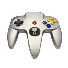 Original Nintendo 64 Controller Silver N64 Style Controller Metallic Silver - Original Nintendo 64 Controller Silver N64 Style Controller Metallic Silver for Nintendo 64 Controllers - N64 Controllers - N64 Controller Pads Console