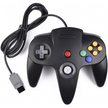 Nintendo 64 Controller in Black N64 Style Controller Pad Black - Nintendo 64 Controllers - N64 Controllers - N64 Controller Pads Game N64 Style Controller Pad Black