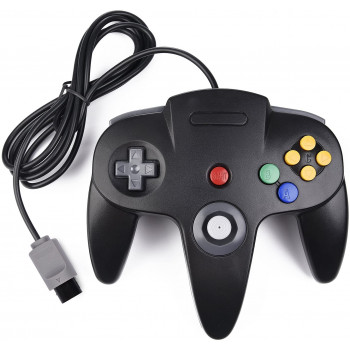 Nintendo 64 Controller in Black N64 Style Controller Pad Black - Nintendo 64 Controllers - N64 Controllers - N64 Controller Pads Game N64 Style Controller Pad Black