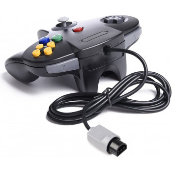 Nintendo 64 Controller in Black N64 Style Controller Pad Black - Nintendo 64 Controllers - N64 Controllers - N64 Controller Pads Game N64 Style Controller Pad Black