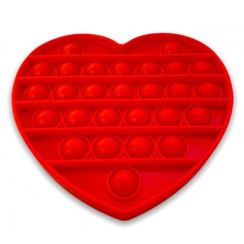 Red Heart Pop It Fidget Toy Red Heart Popping Toy - Pop Fidget Toys Game Red Heart Popping Toy